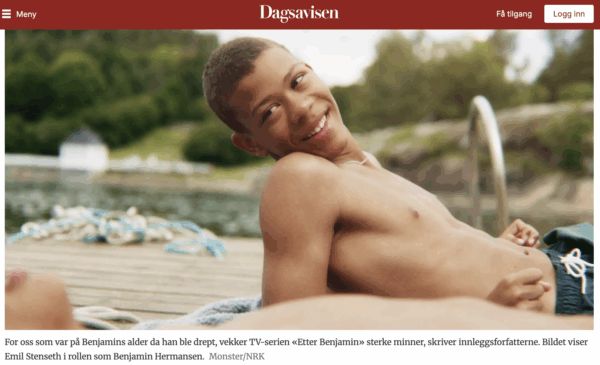 Skjermdump Etter Benjaminsen